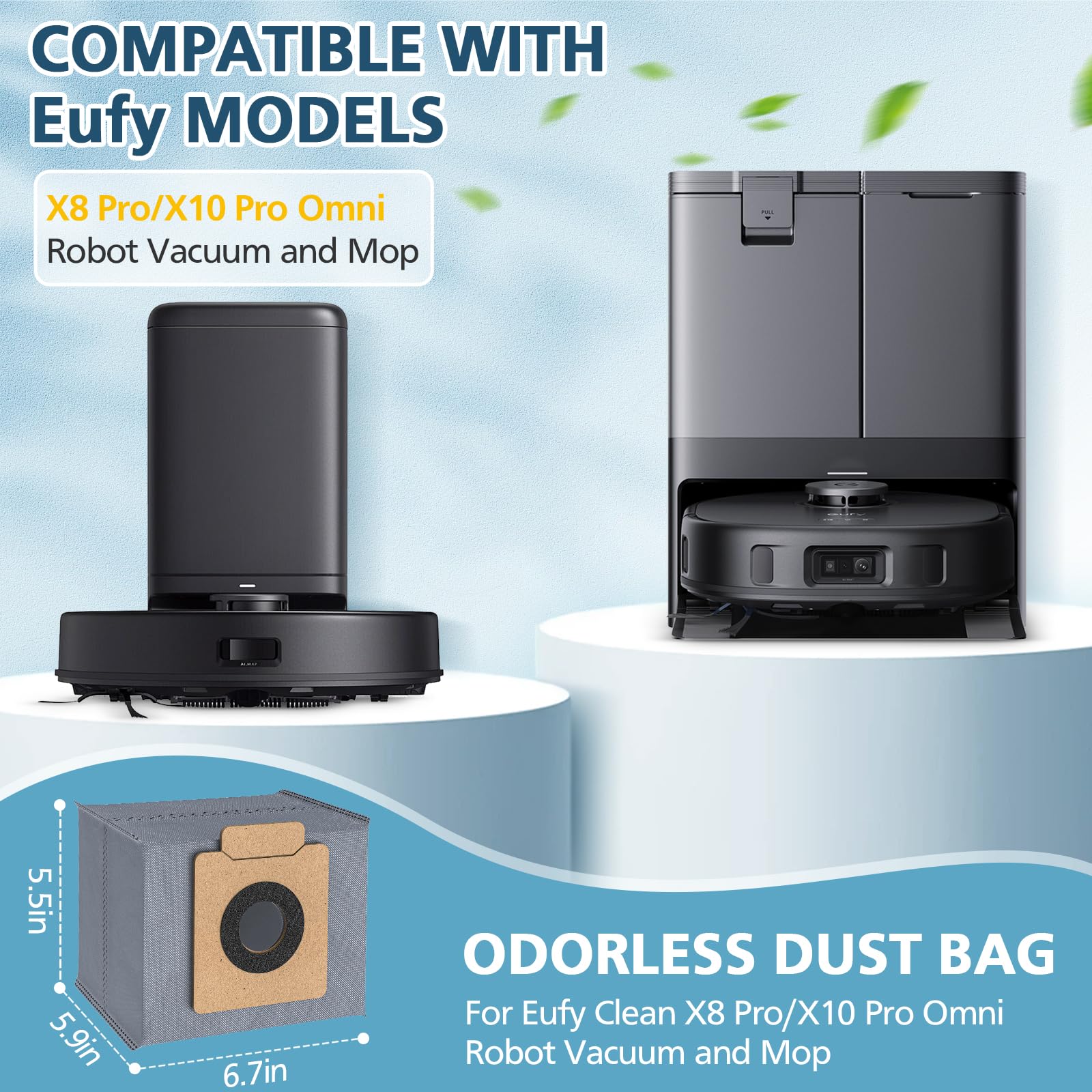 Amazon.com - 12 Pack X10 Dust Bag, Fit for Eufy X10 Pro Omni Robot